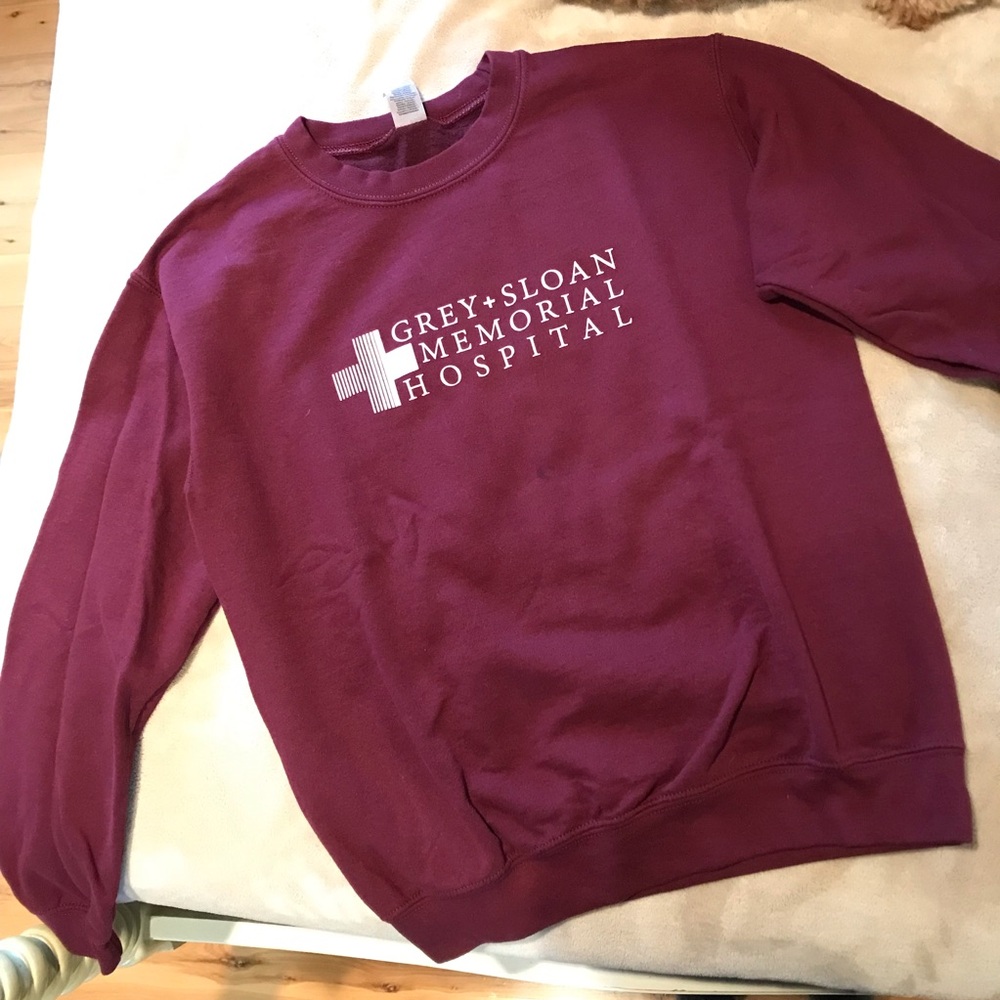 Grey’s Anatomy Grey Sloan Memorial Hospital Crew Neck Sweatshirt Women Small